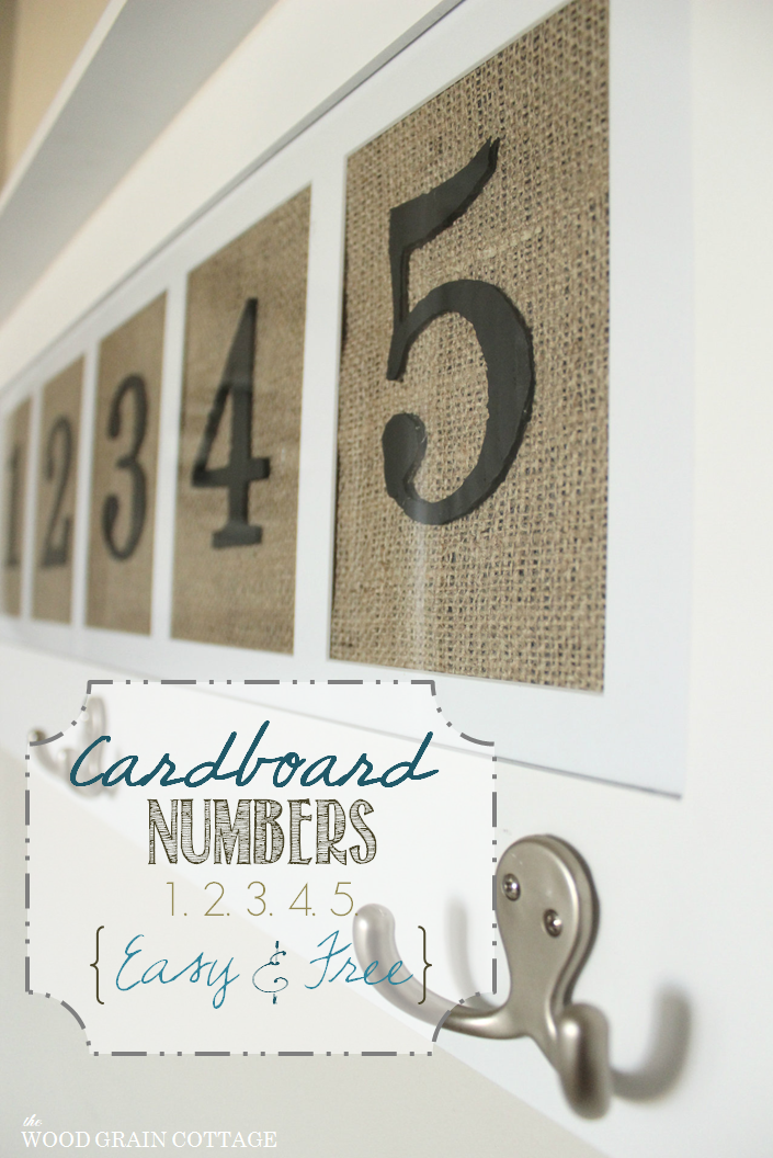 DIY Cardboard Numbers The Wood Grain Cottage
