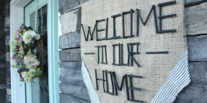 Front Porch Welcome Flag by The Wood Grain Cottage