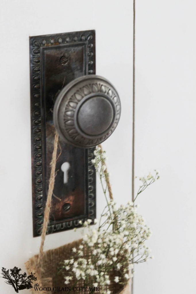 Adding character with a vintage door knob by The Wood Grain Cottage