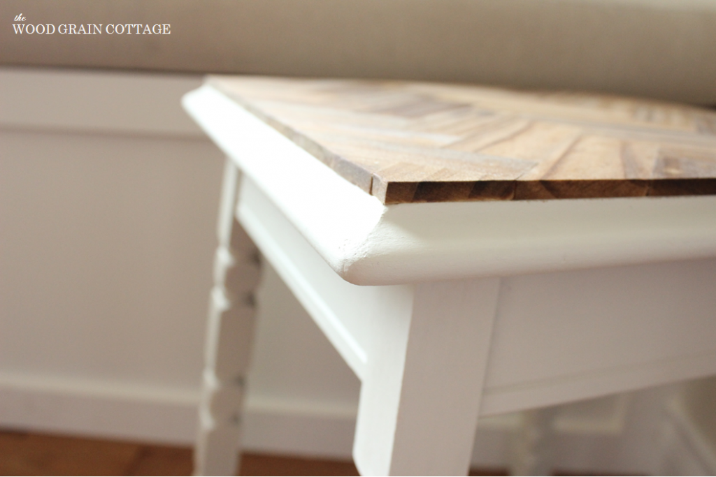 Herringbone Side Table Makeover | The Wood Grain Cottage