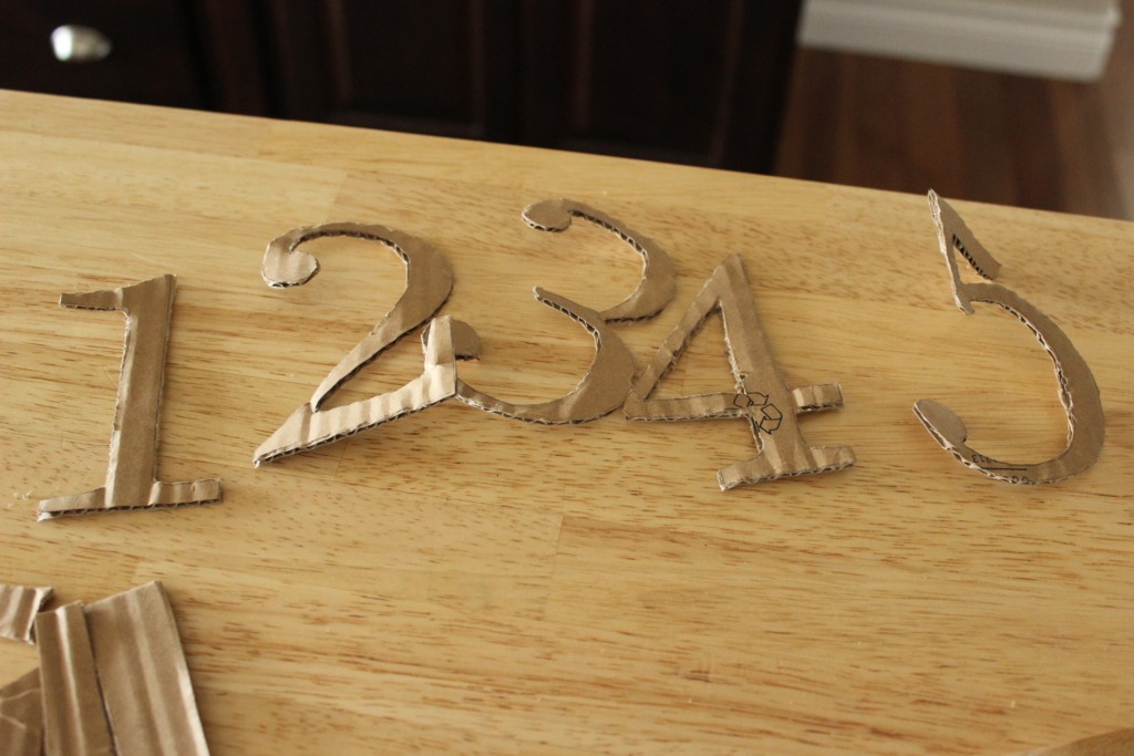 DIY Cardboard Numbers The Wood Grain Cottage