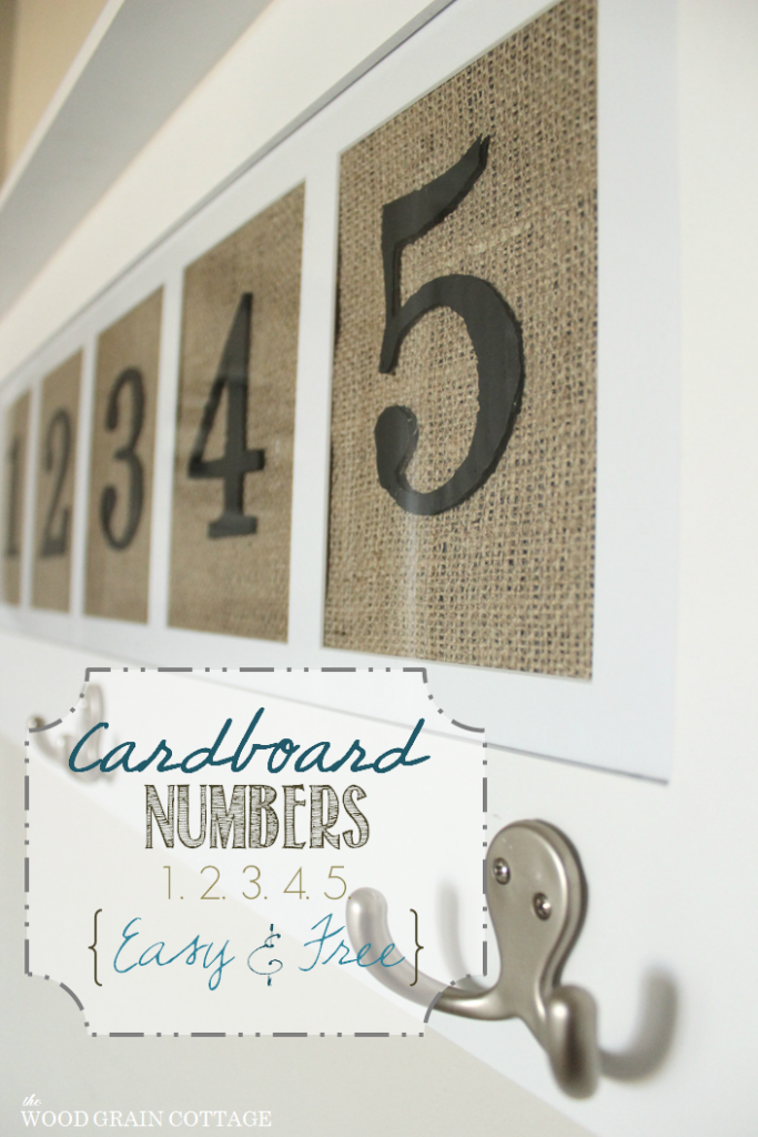 DIY Cardboard Numbers | The Wood Grain Cottage