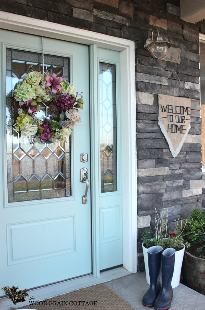 Front Porch Welcome Flag by The Wood Grain Cottage
