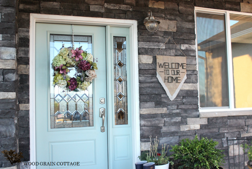 Front Porch Welcome Flag by The Wood Grain Cottage