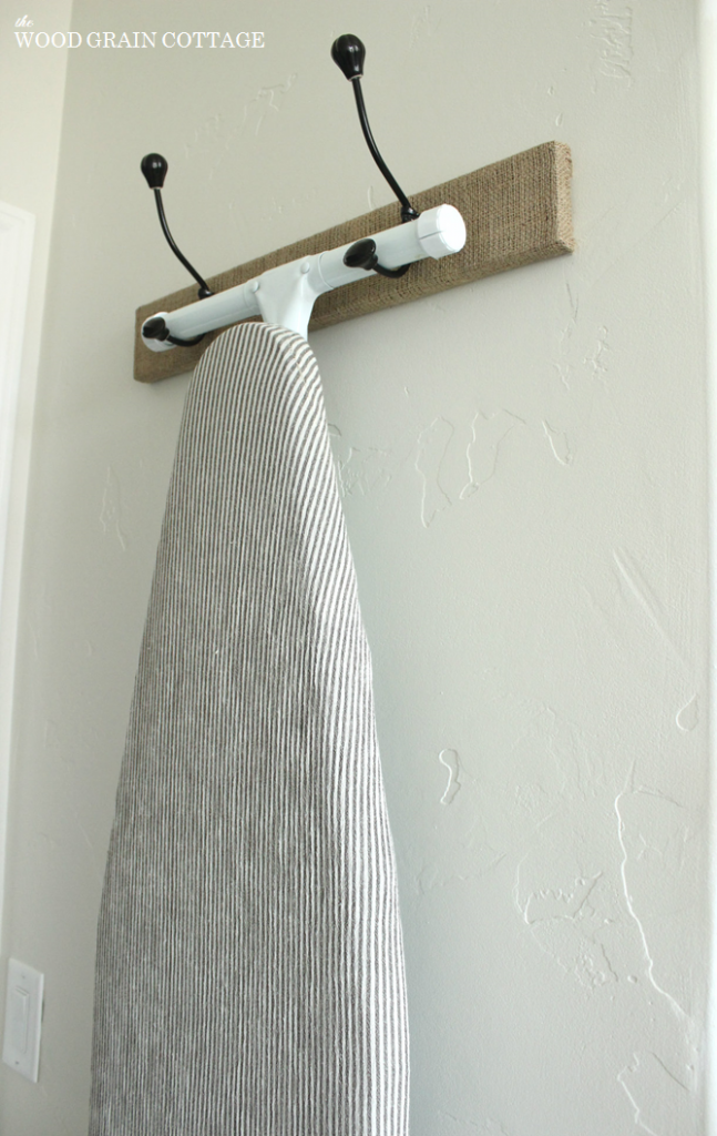 Hanging Ironing Board Rack | The Wood Grain Cottage