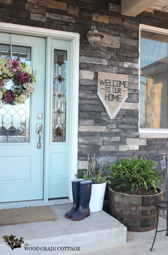 Front Porch Welcome Flag by The Wood Grain Cottage