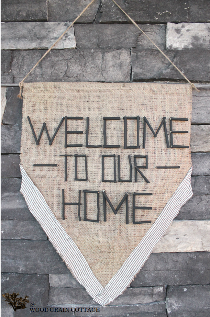 Front Porch Welcome Flag by The Wood Grain Cottage