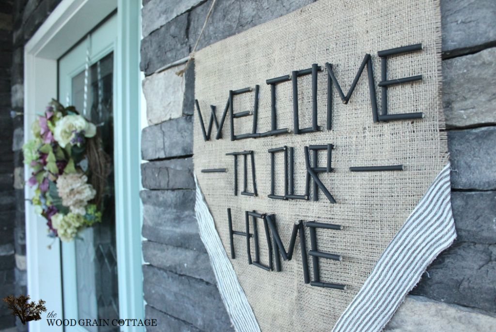 Front Porch Welcome Flag by The Wood Grain Cottage