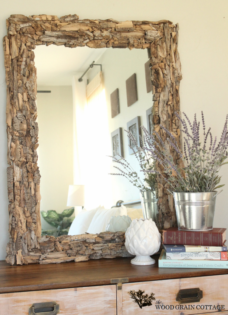 Easy Driftwood Mirror by The Wood Grain Cottage