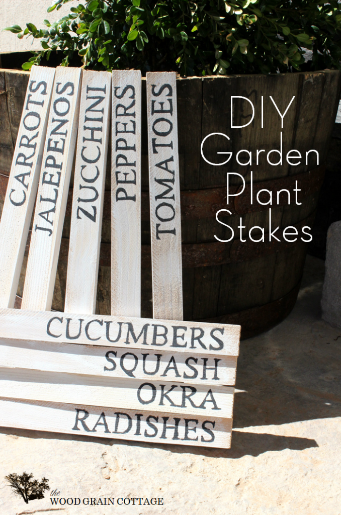DIY Garden Plant Stakes by The Wood Grain Cottage