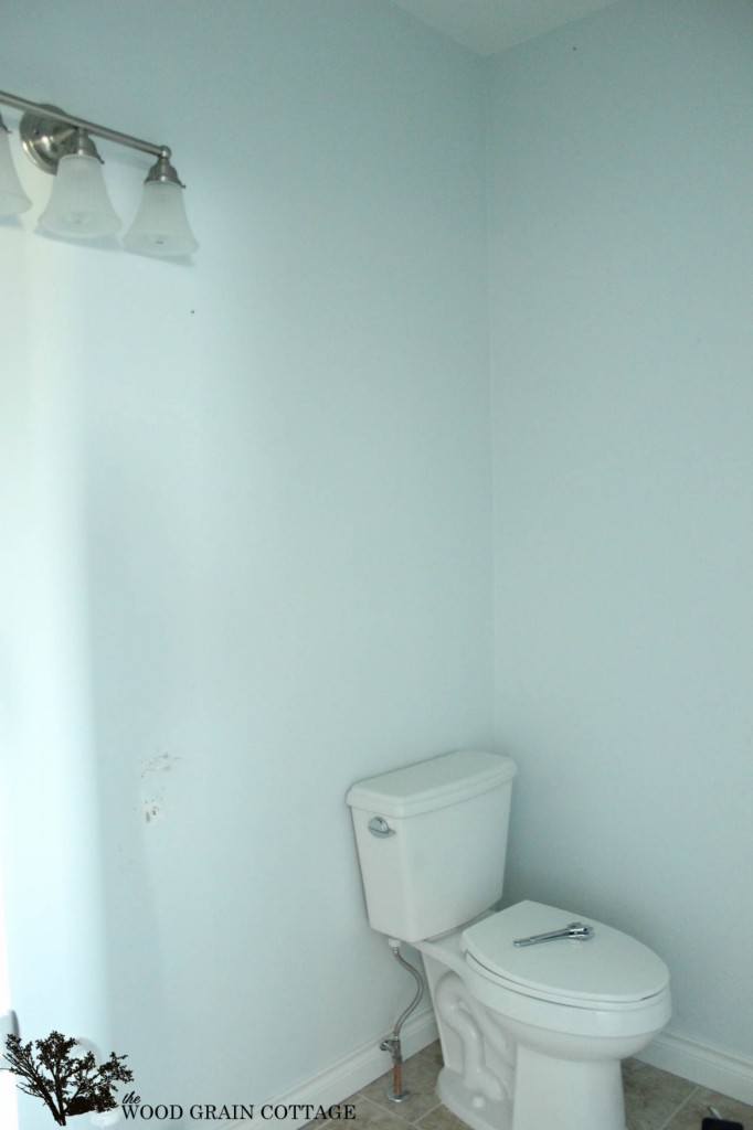 Powder Bathroom Progress by The Wood Grain Cottage