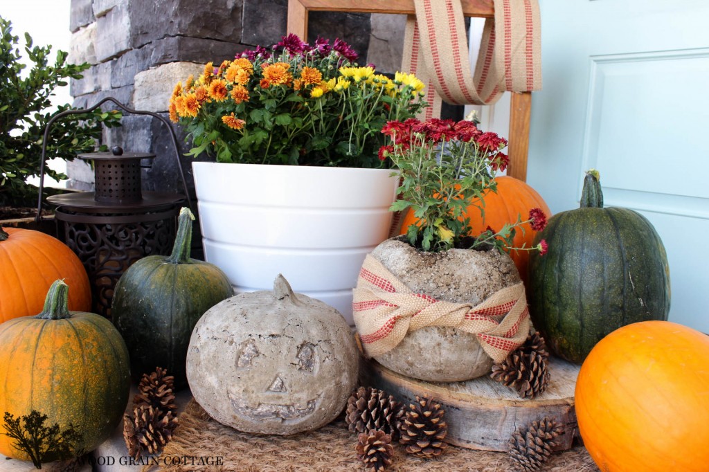Concrete Pumpkins by The Wood Grain Cottage