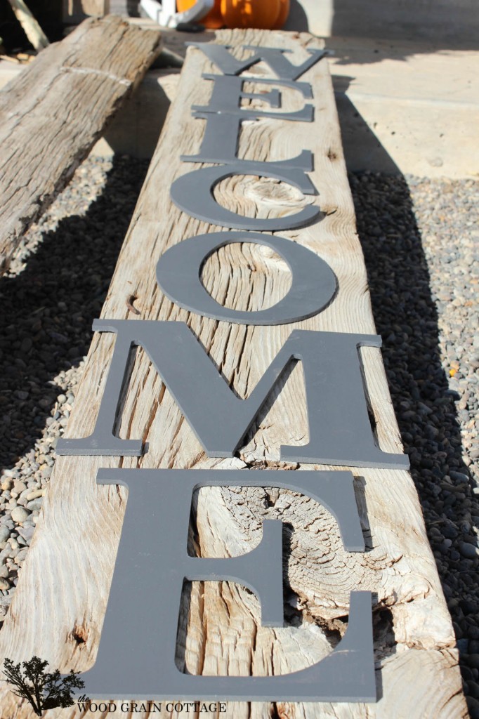 HUGE DIY Welcome Sign by The Wood Grain Cottage