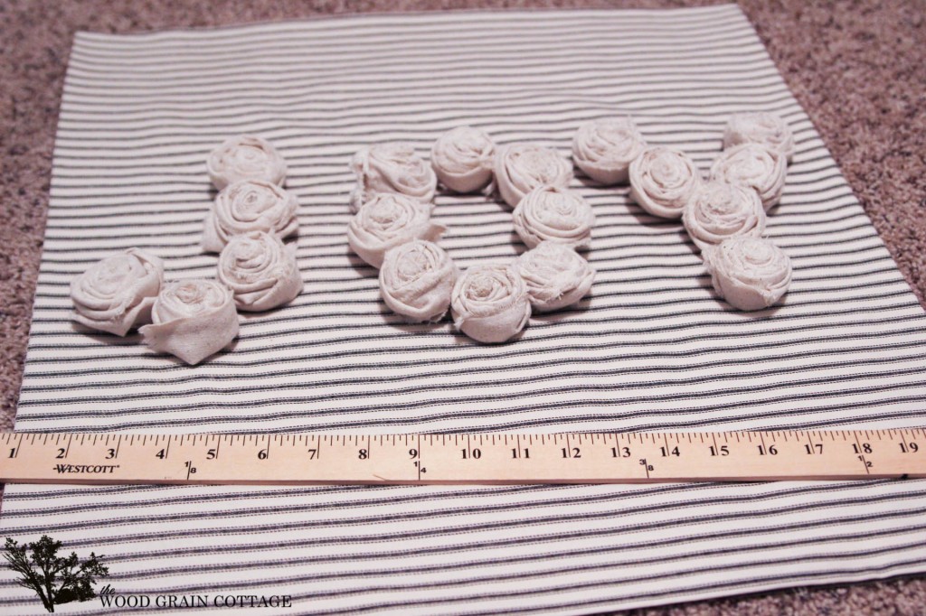 DIY Rosette Pillow by The Wood Grain Cottage