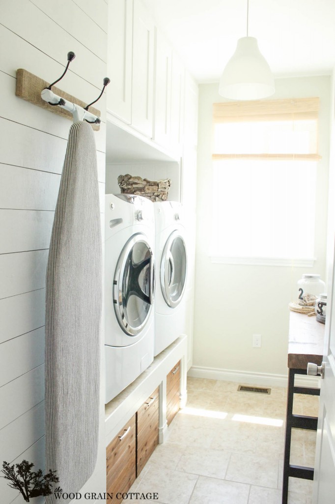 Laundry Room Plank Wall by The Wood Grain Cottage