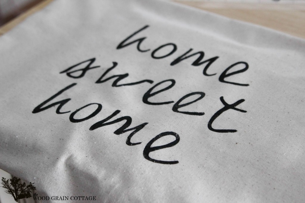 DIY Home Sweet Home Pillow by The Wood Grain Cottage