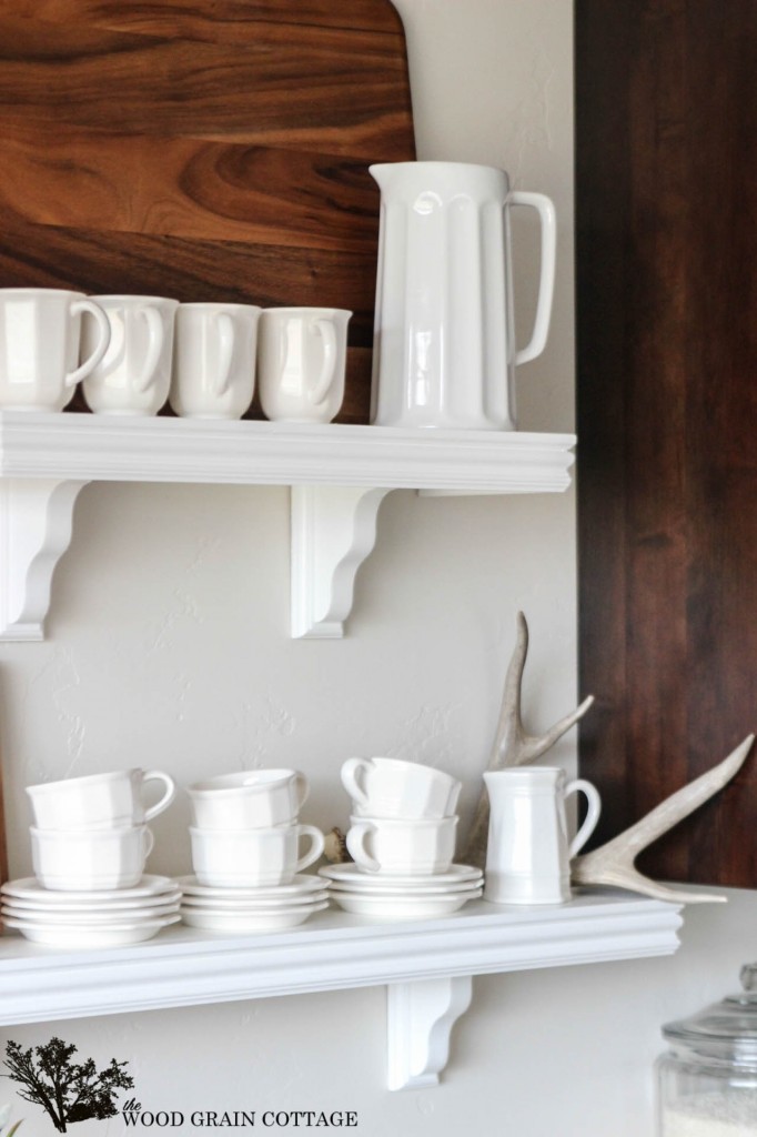 White Kitchen Shelves by The Wood Grain Cottage