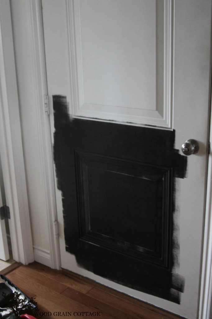 Black Mudroom Door by The Wood Grain Cottage