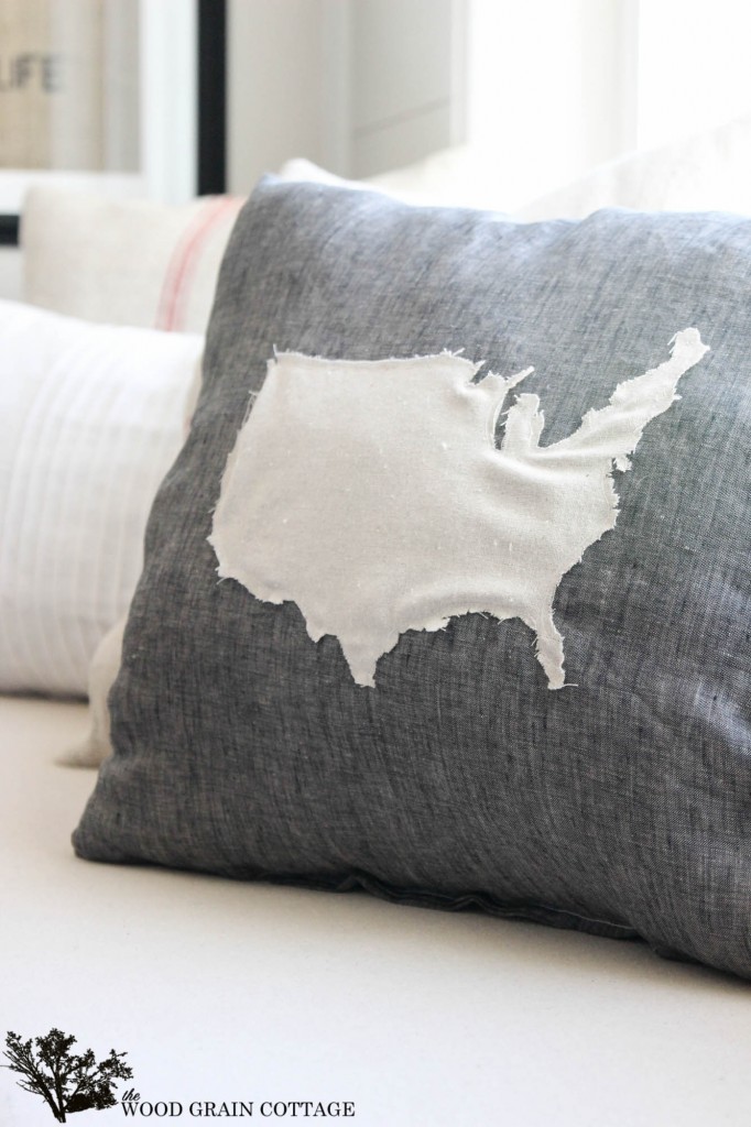 DIY United States Pillow by The Wood Grain Cottage