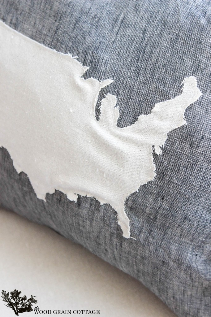 DIY United States Pillow by The Wood Grain Cottage