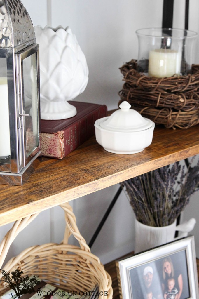 Summer Living Room Shelving by The Wood Grain Cottage