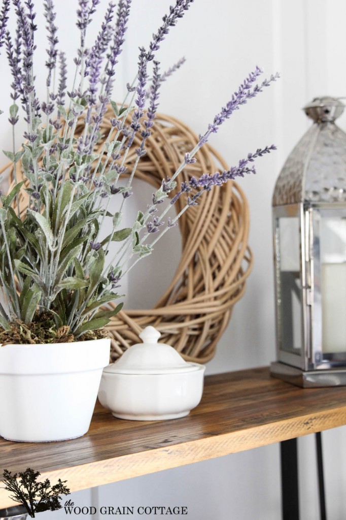 Summer Living Room Shelving by The Wood Grain Cottage