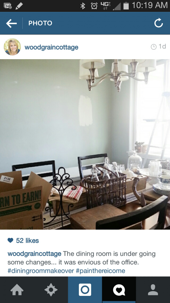 Painted Dining Room by The Wood Grain Cottage