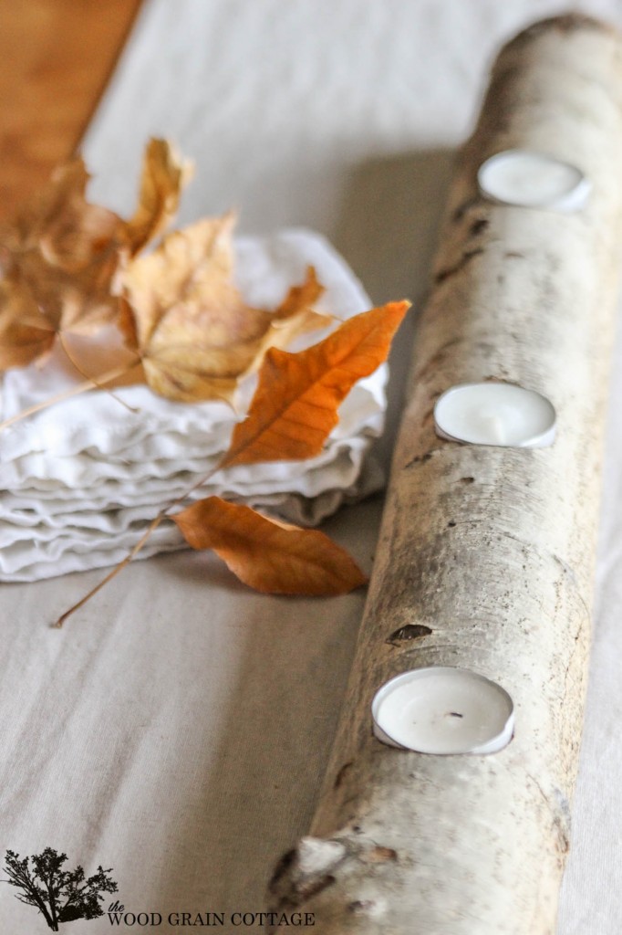 Log Tea Light Candle Holder by The Wood Grain Cottage