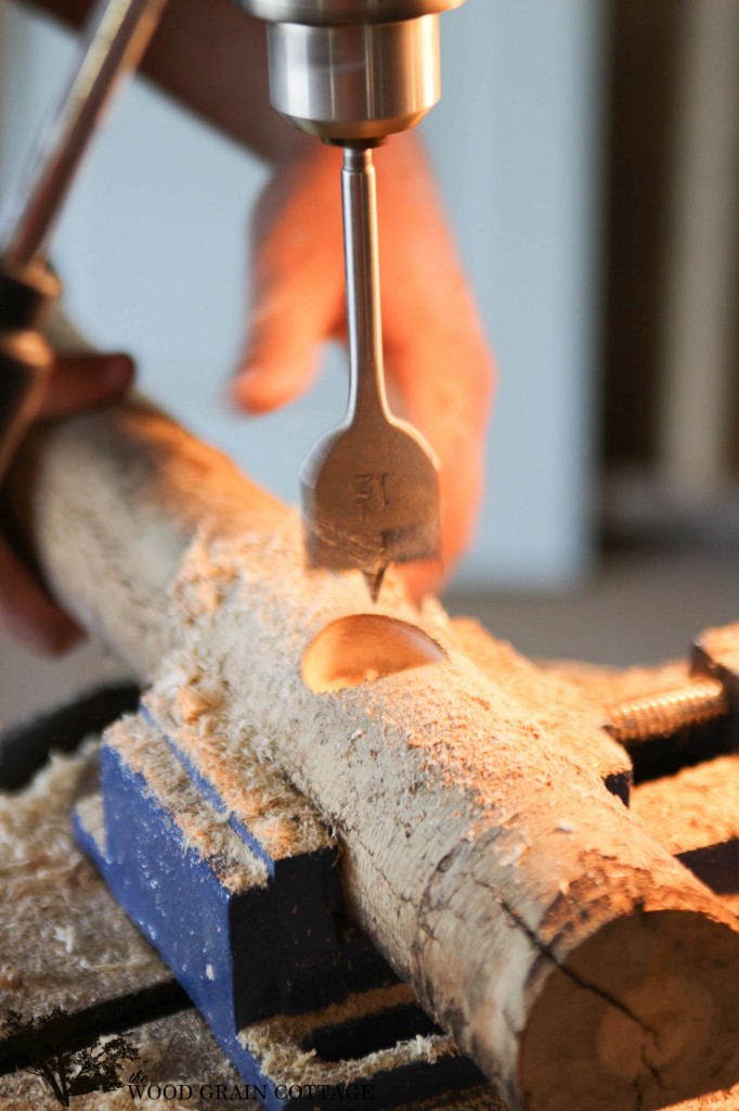 Log Tea Light Candle Holder by The Wood Grain Cottage