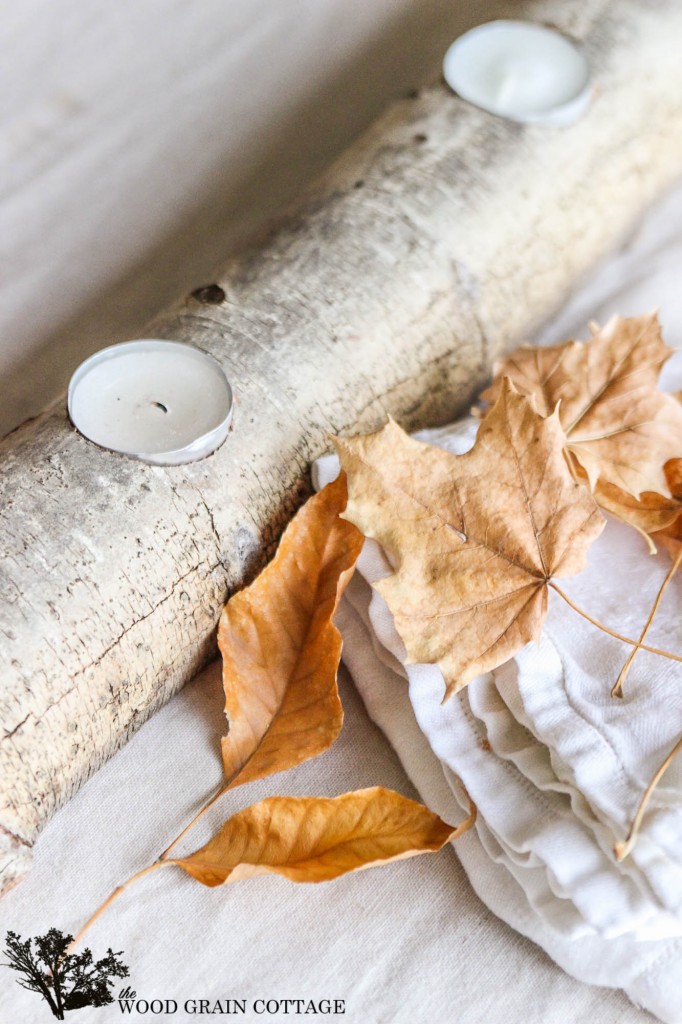 Log Tea Light Candle Holder by The Wood Grain Cottage