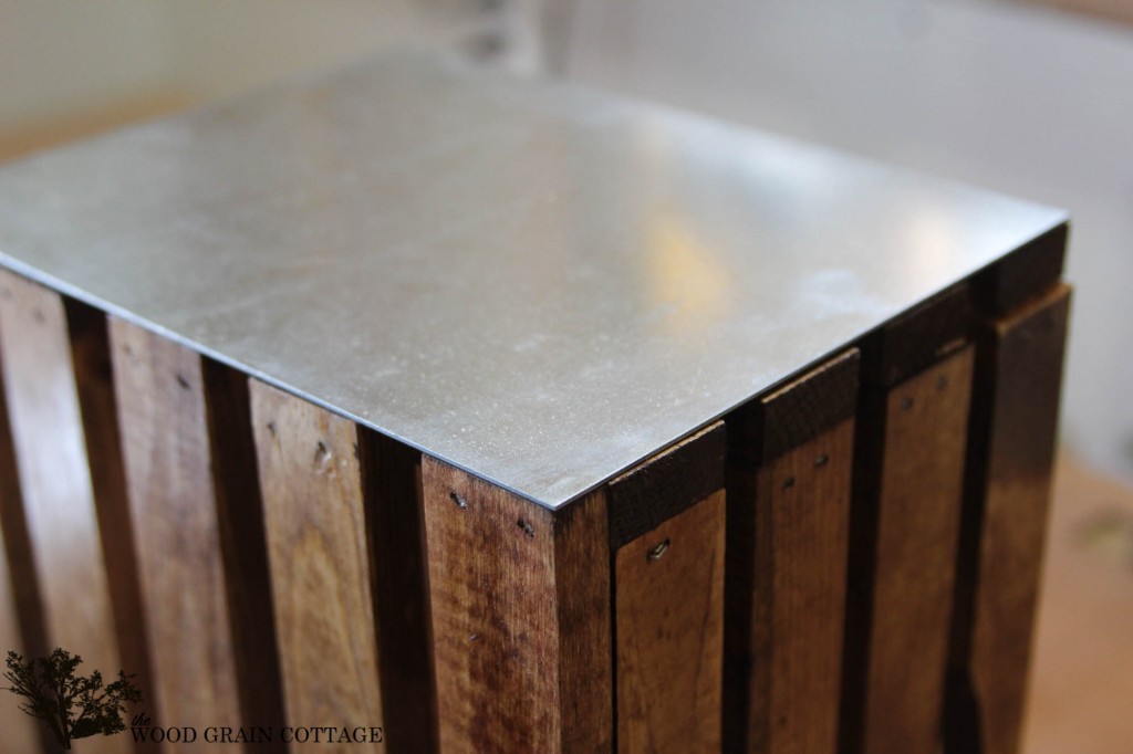 Galvanized Metal Wood Crate