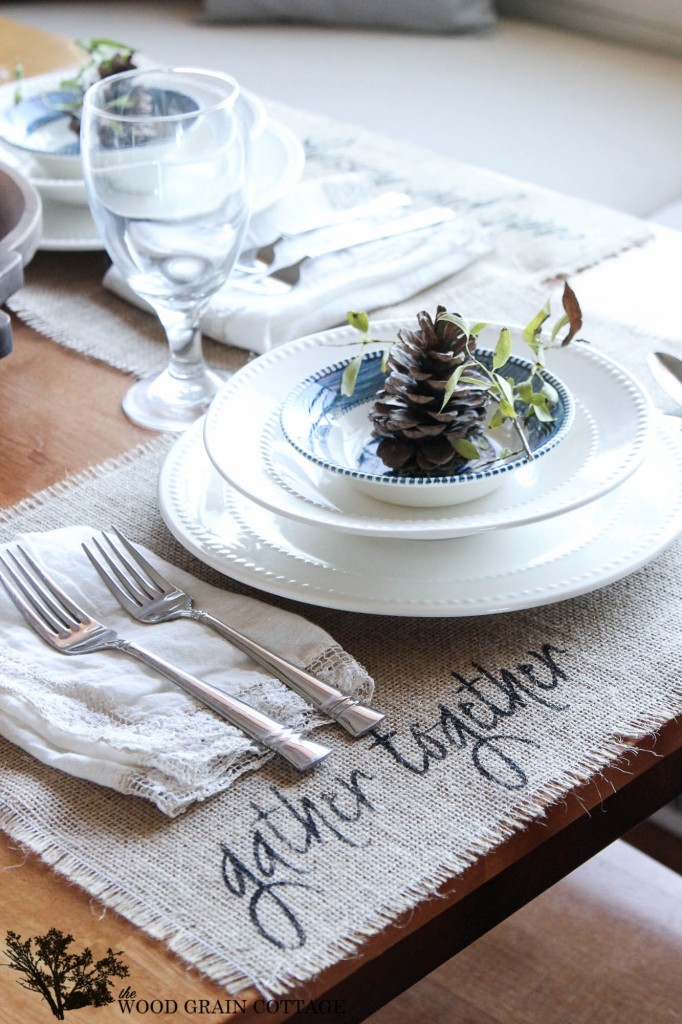 Thanksgiving Table Setting by The Wood Grain Cottage