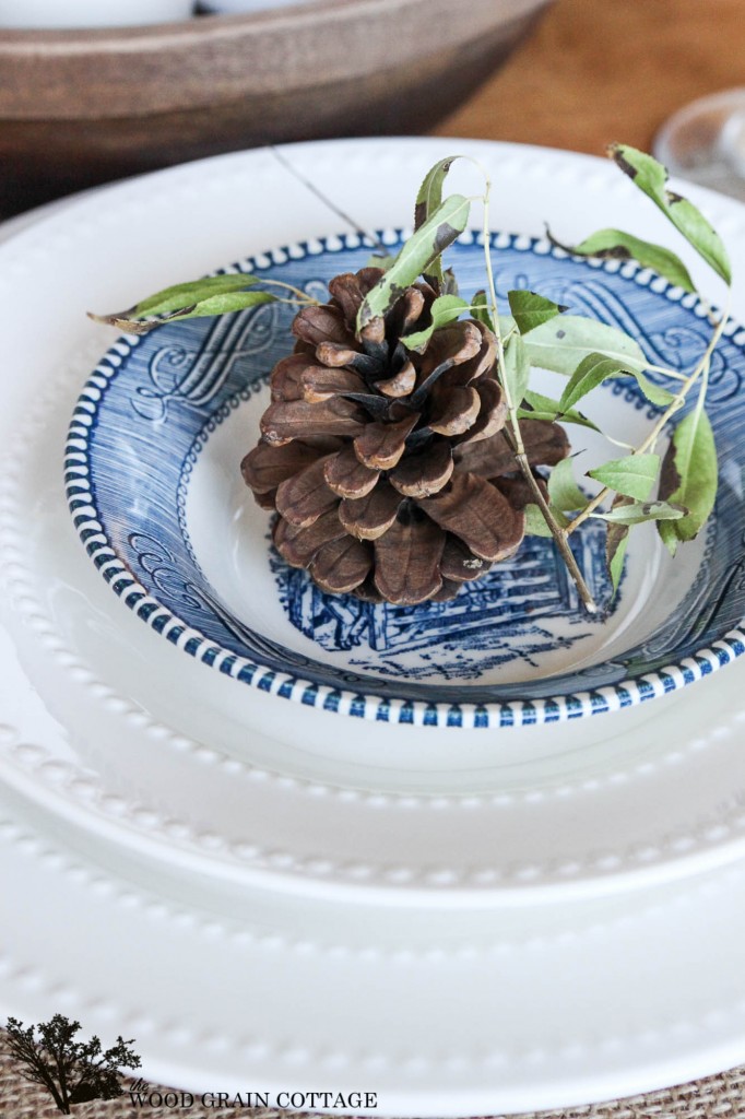 Thanksgiving Table Setting by The Wood Grain Cottage