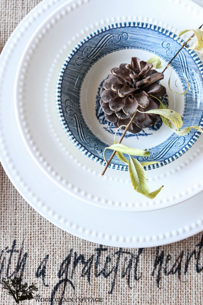 Thanksgiving Table Setting by The Wood Grain Cottage