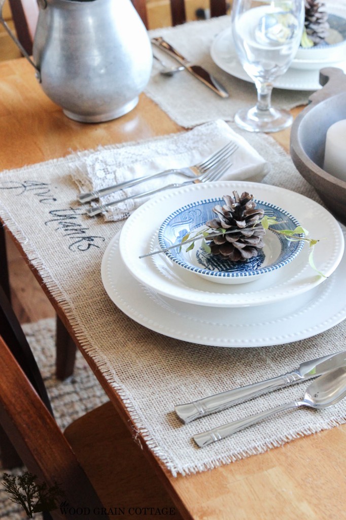 Thanksgiving Table Setting by The Wood Grain Cottage
