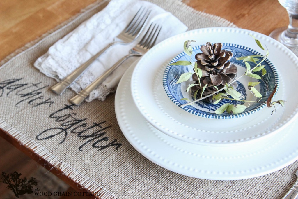 Thanksgiving Table Setting by The Wood Grain Cottage