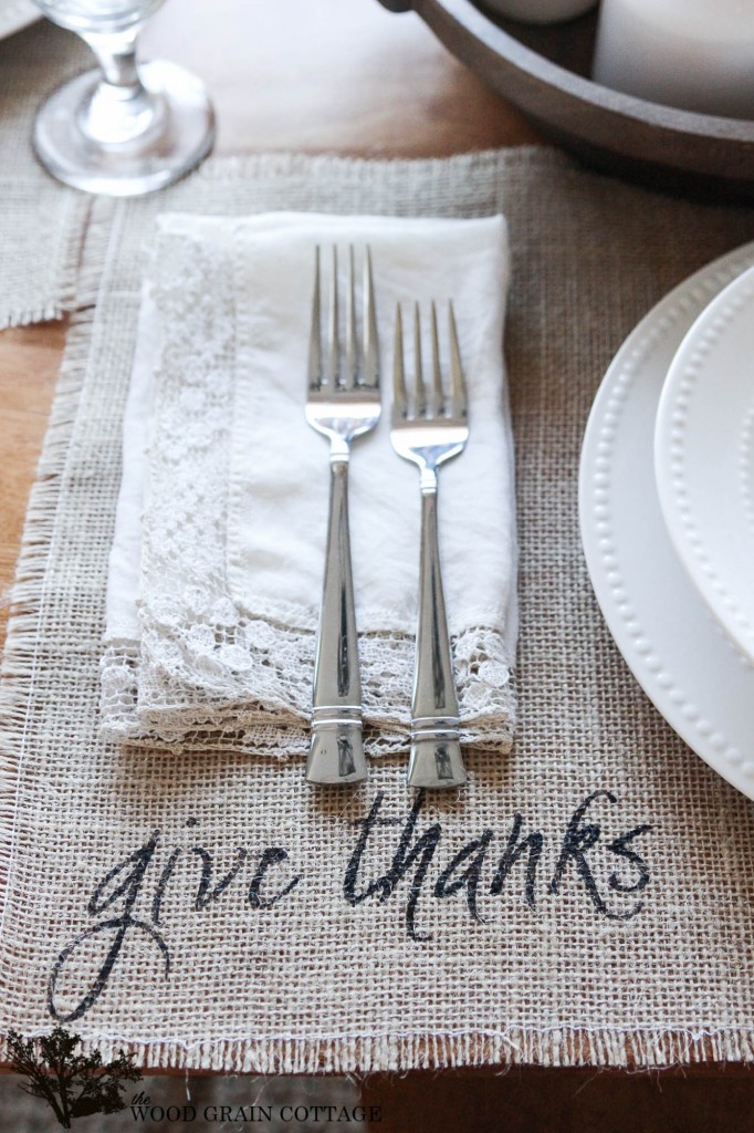 Thanksgiving Table Setting by The Wood Grain Cottage