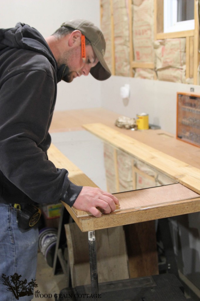 DIY Framed Mirror- Perfect Touch of Farmhouse!- by The Wood Grain Cottage