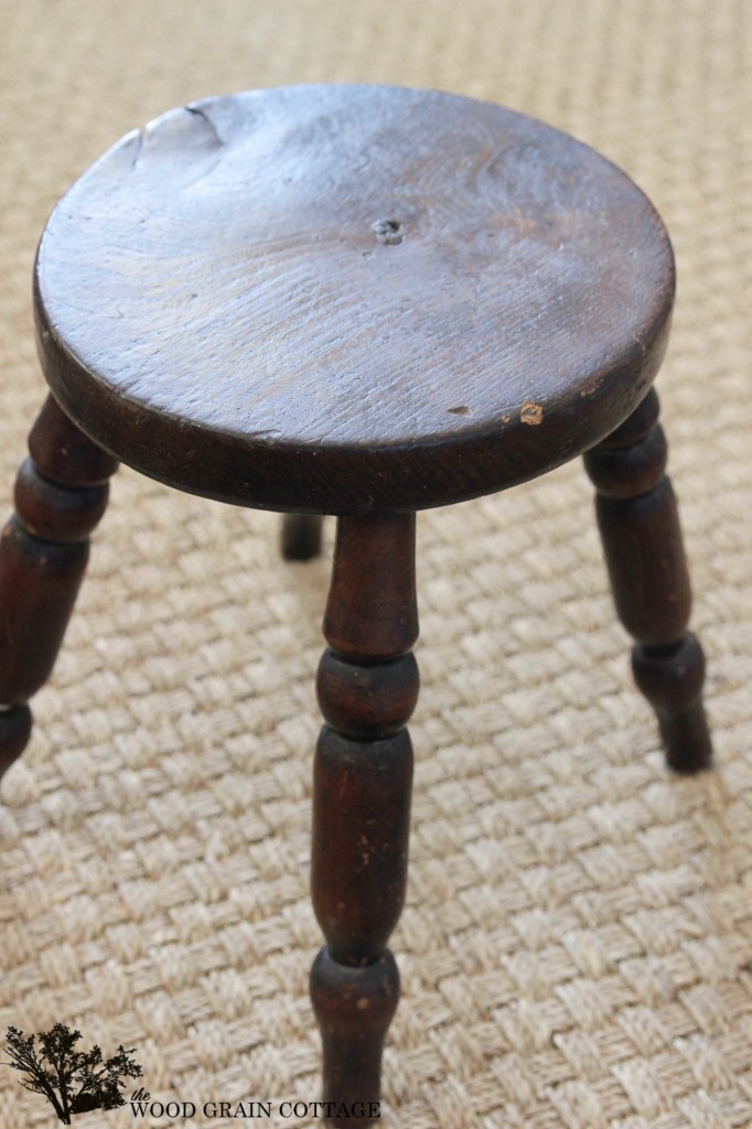 Milk Stool Makeover by The Wood Grain Cottage