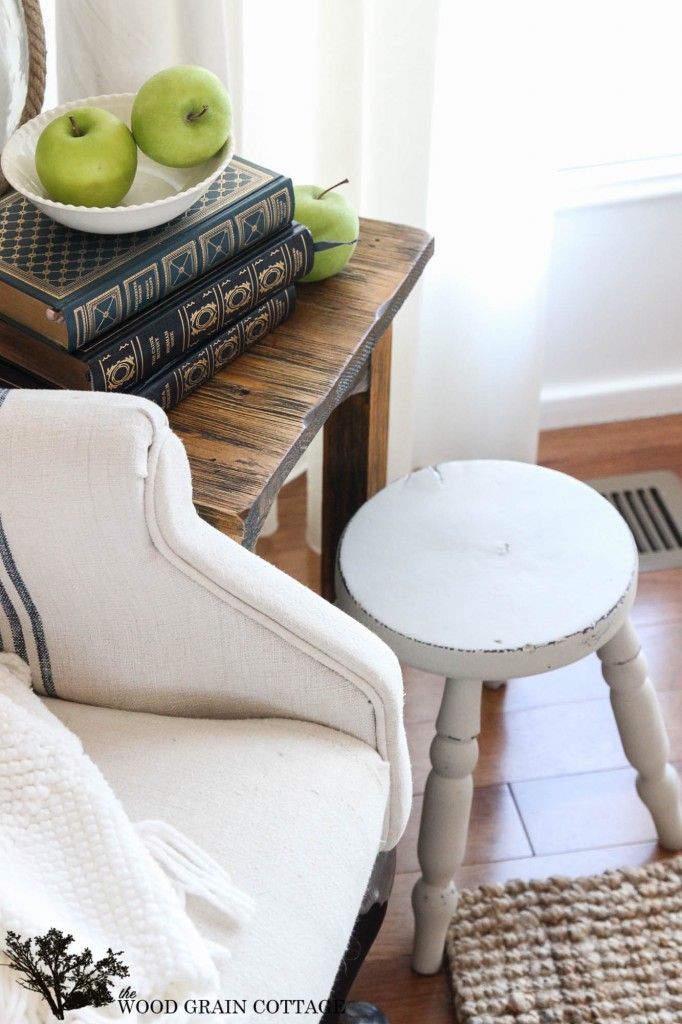 Milk Stool Makeover by The Wood Grain Cottage