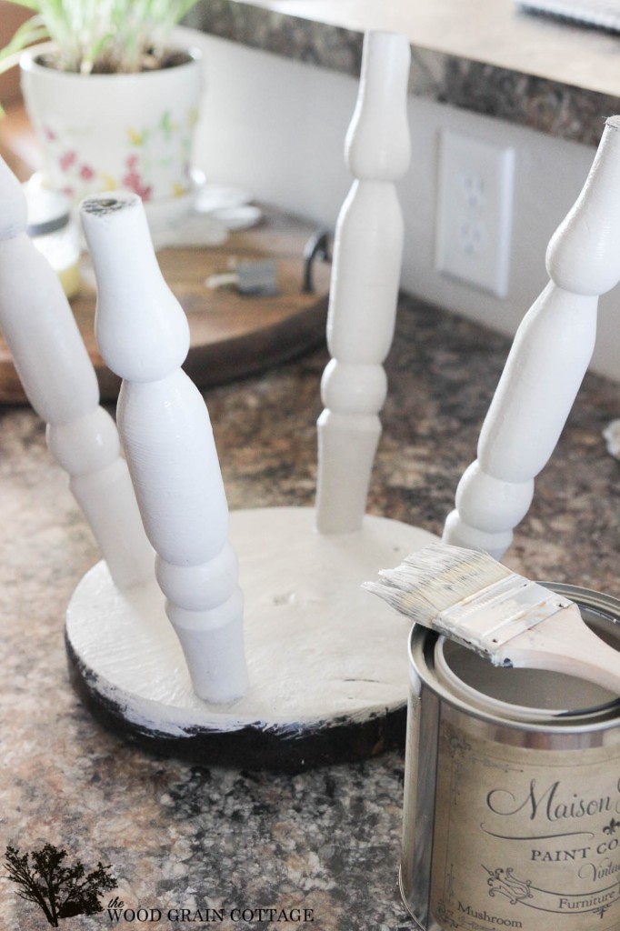 Milk Stool Makeover by The Wood Grain Cottage