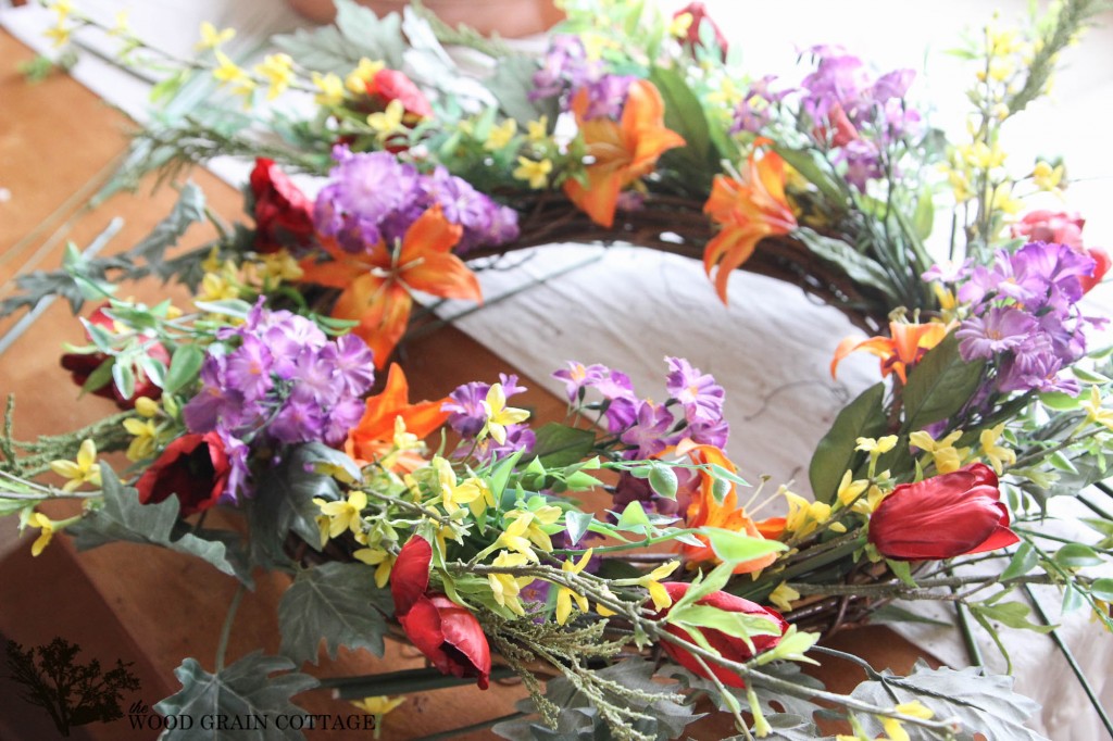 The easy way to make a wreath. Full tutorial by The Wood Grain Cottage