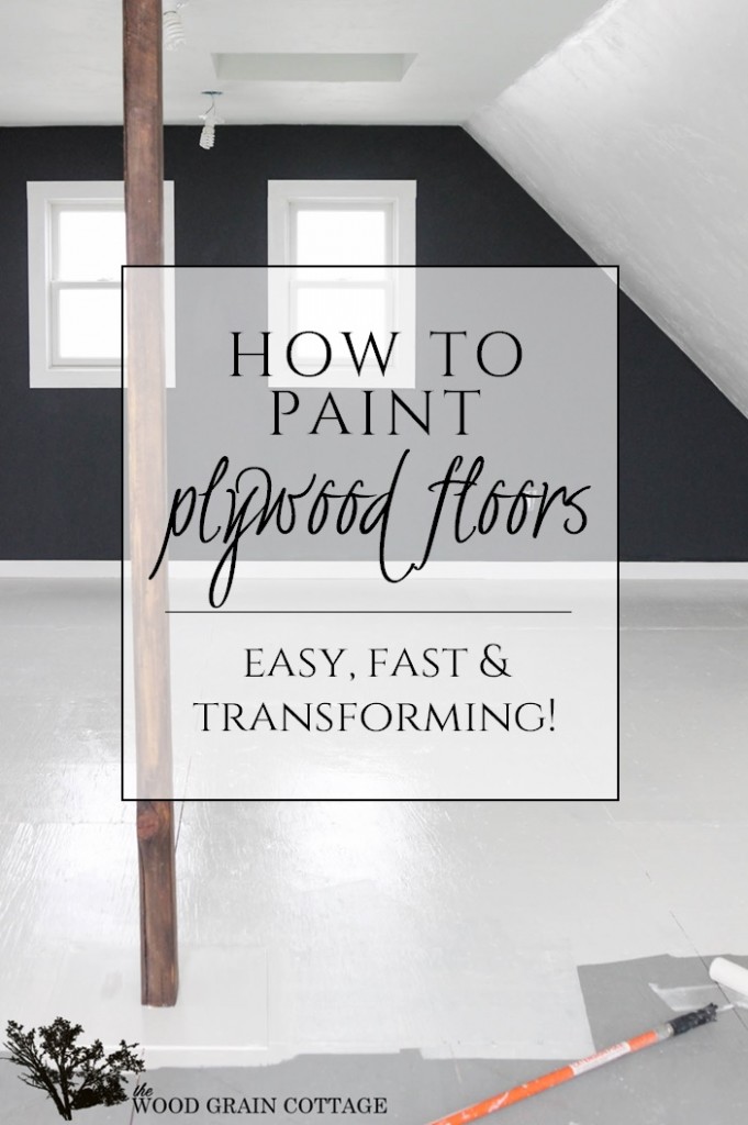 How To Paint Plywood Floors by The Wood Grain Cottage