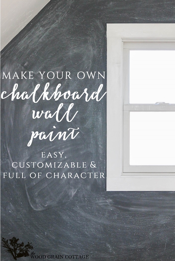 Custom Chalkboard Wall Paint - The Wood Grain Cottage