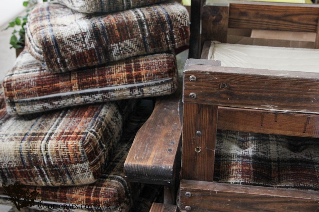 Patio Furniture Before by The Wood Grain Cottage