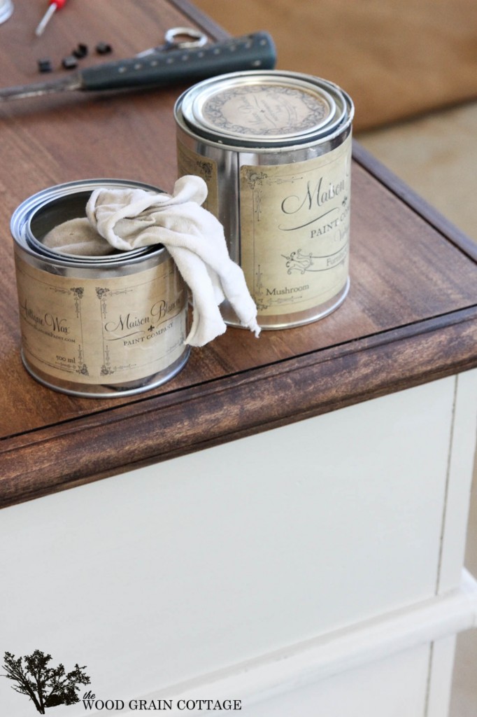 Bedroom Night Stand Makeover by The Wood Grain Cottage