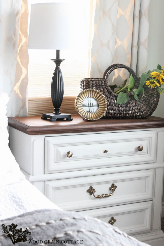 Bedroom Night Stand Makeover by The Wood Grain Cottage