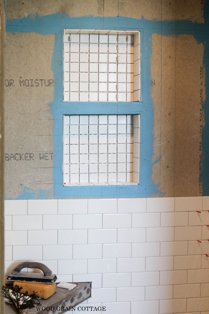 New Master Bathroom Tile by The Wood Grain Cottage