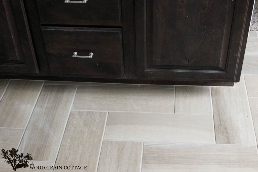 New Master Bathroom Tile by The Wood Grain Cottage