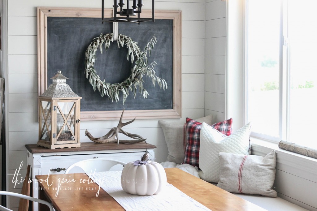 Breakfast Nook Plank Wall by The Wood Grain Cottage 